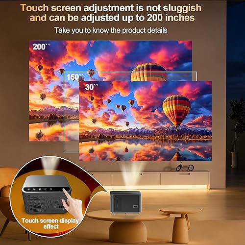 Miniatura 3 de Native - Mini proyector portátil 1080P, enfoque automático y Keystone, proyectores de video portátiles para exteriores con WiFi y Bluetooth,