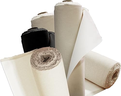 Miniatura 2 de The Yard - Rollos de lona para pintar tela de lona grande en blanco en blanco de The Yard. Rollo de lienzo imprimado de 13 onzas para artista, pato