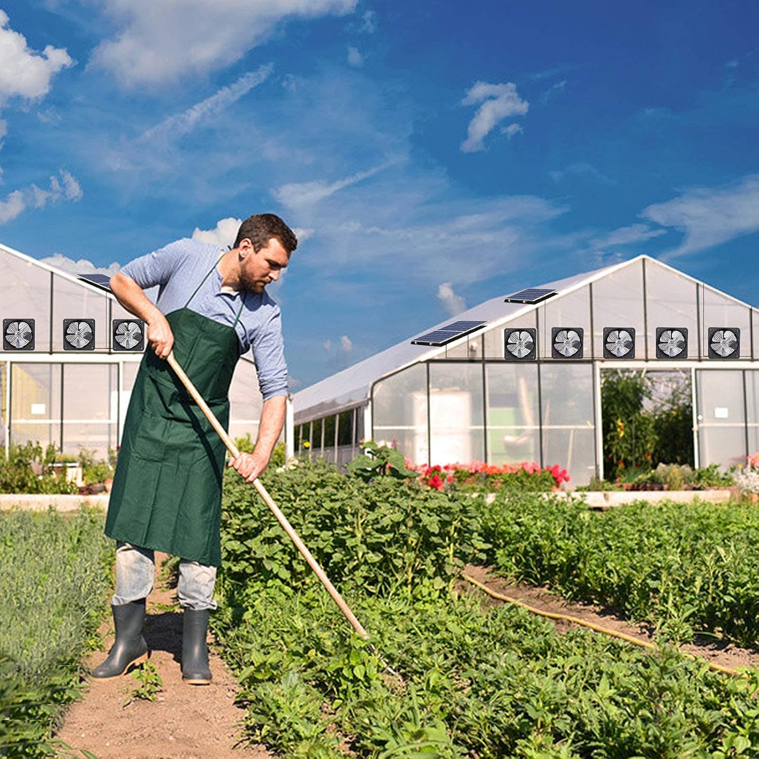 Up To 40% OFF ECO-WORTHY 60W Solar Attic Fan System with 38Wh Battery, DC Fan and 60W Solar Panel for Green House, Attic, Gable, Warehouse Cooling Ventilation