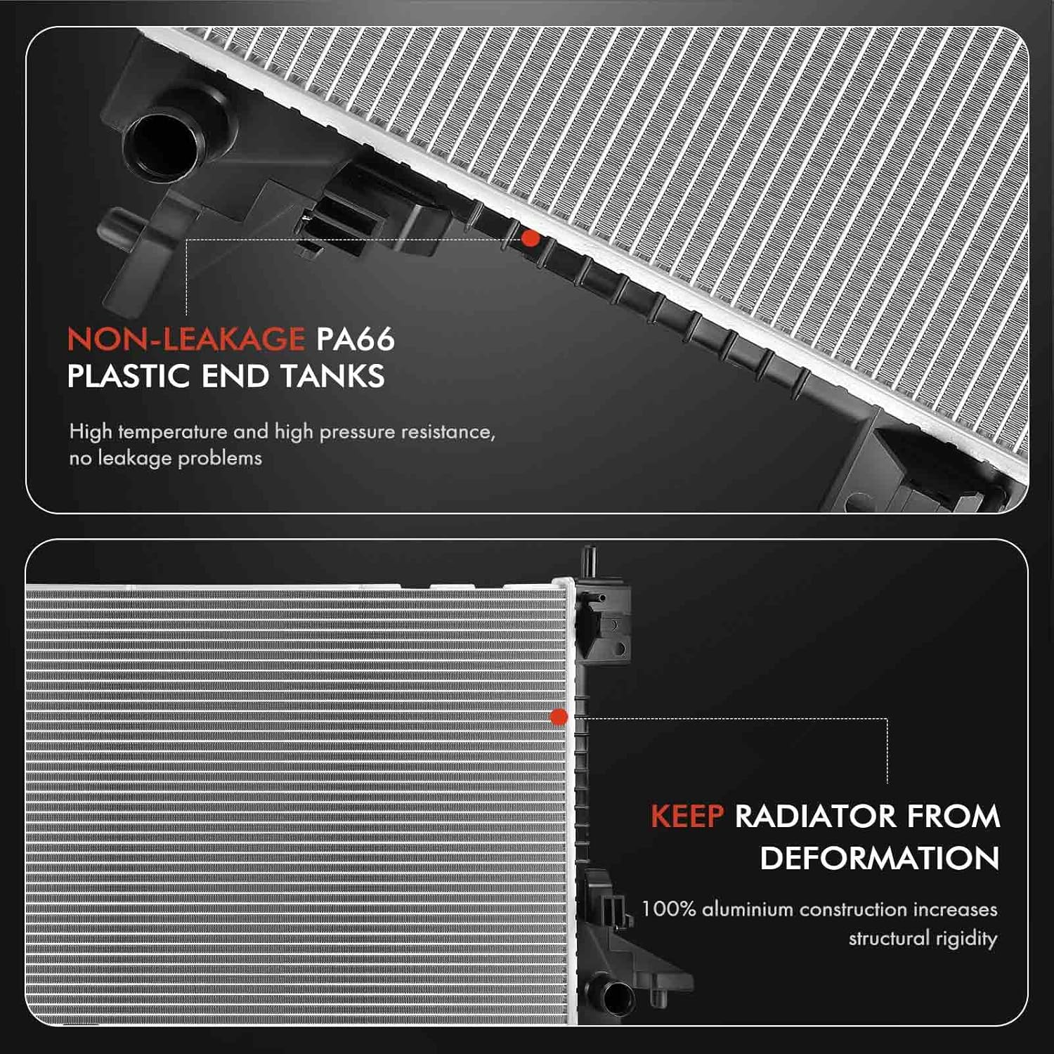 A-Premium Engine Coolant Radiator Assembly Compatible with Chevrolet Volt 2011-2015 & Cadillac ELR 2014-2016, 1.4L