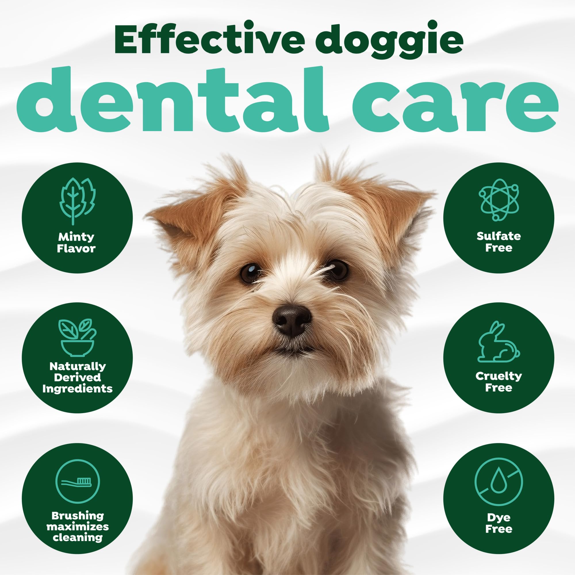 TropiClean Fresh Breath Puppy, kit per l'igiene orale, deodorante per l'alito, kit completo di spazzolini da denti per cani per cuccioli, aiuta a rimuovere placca e tartaro, per cuccioli, 59 ml (la confezione può variare)