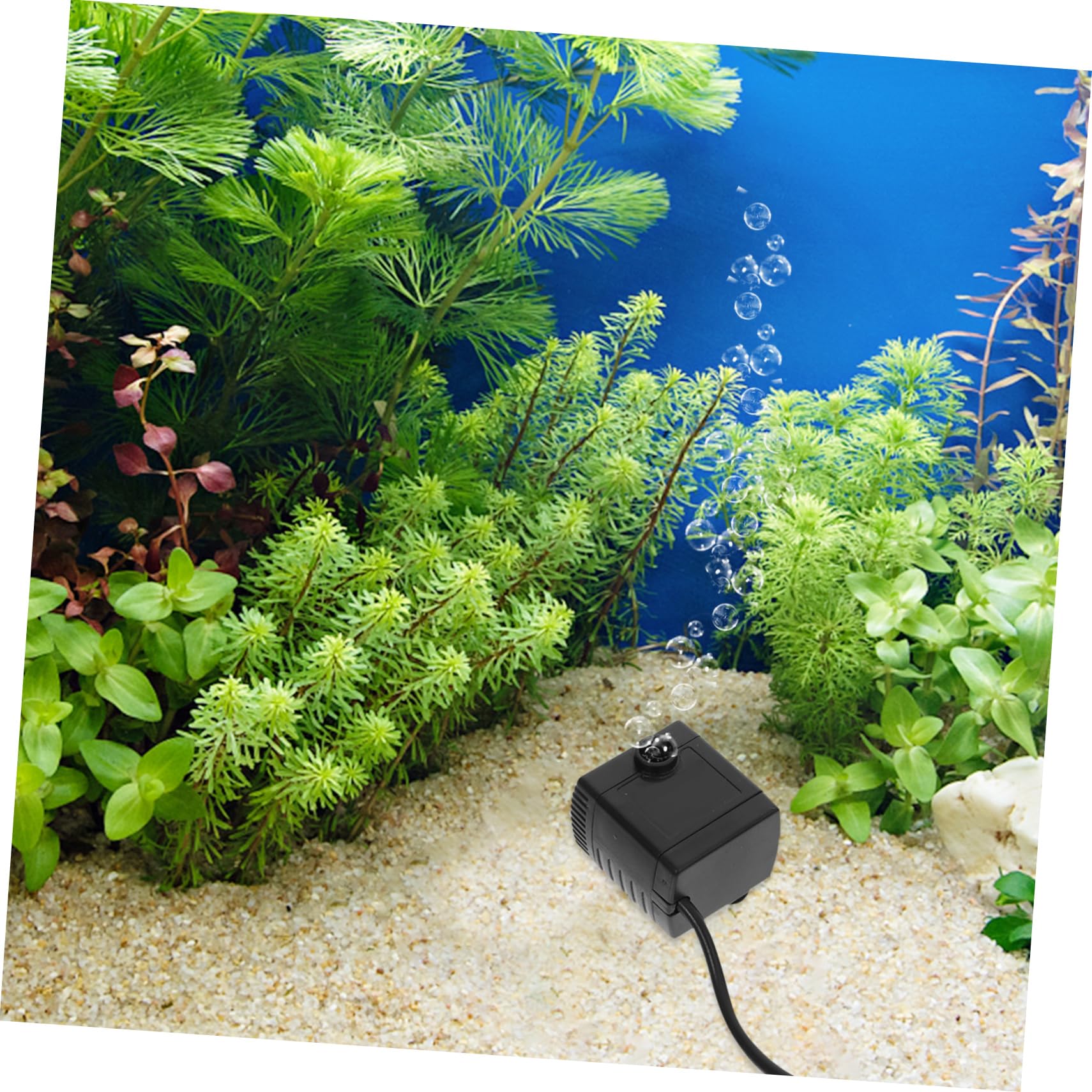 Pompa Solare per Acquario 7v 1w 180l/h in Plastica Nera