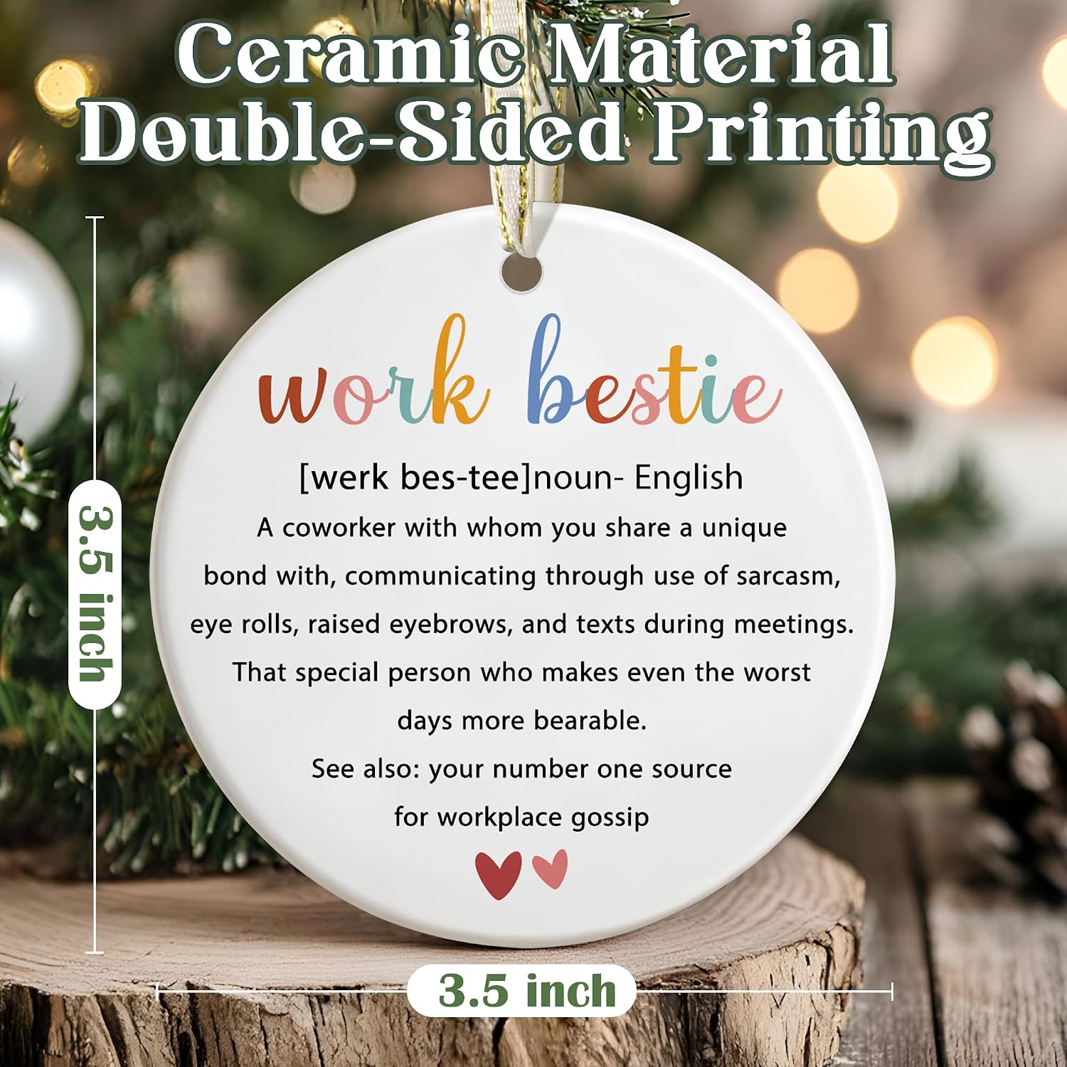 Coworker Ornament - Christmas Coworker Gifts - Appreciation Gifts for Work Bestie