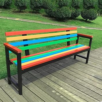 Outdoor Benches Weatherproof, Garden Bench, with Wide Armrests and Backrest, All-Weather Never Rot Patio Bench, for Garden, Porch, Backyard and Park, Easy Installation150cm/59in