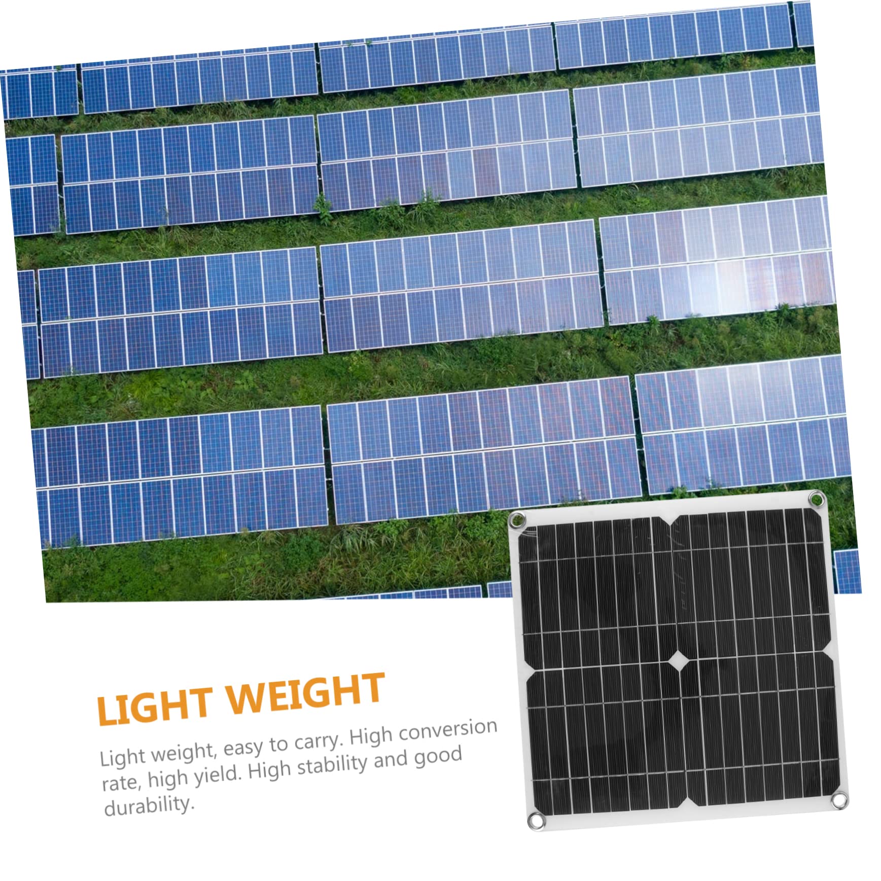HANABASS Panel Solar Cargador para Baterías Kit Solar Portátil para Camping y Actividades al Aire Eficiencia Alta y Resistente al Agua