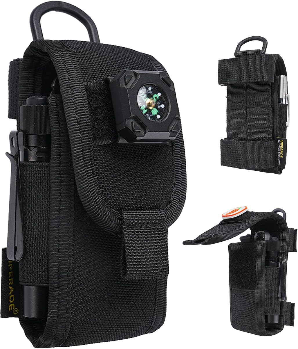 VIPERADE CHA9 Multitool Sheath for Belt Compatible with Leatherman - Horizontal & Vertical Carry Molle Multitool Holster, 900D Nylon EDC Belt Organizer for Men