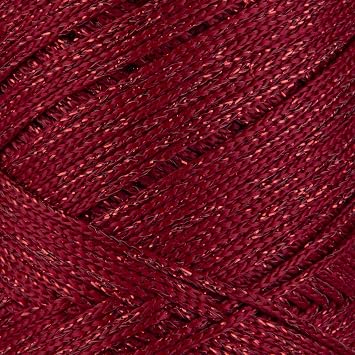 Premium Simli 200 Gr Polyester Makrome Ipi Kırmızı 2 Mm - 230 M Supla Ip ve çanta ipliği