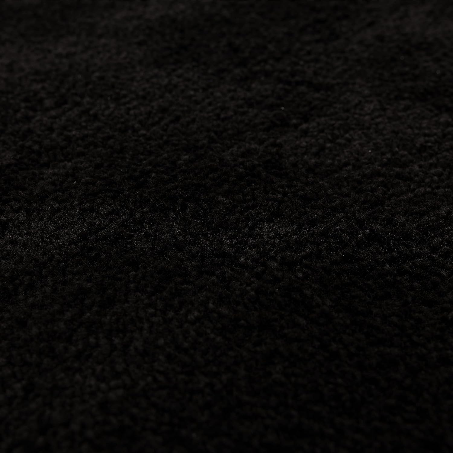 Acclaim Black 20" x 34" Nylon Machine Washable Bath Rug