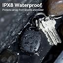(4 Pack) for AirTag Keychain Holder Case | IPX8 Waterproof, Ultra-Compact | Portable for Air Tag Holder Cover for Backpack, Keys, Luggage - Black gallery image