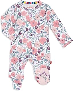 100% Organic Cotton Magnetic Baby Footie Pajamas | Super Soft Cotton Fabric | Available in PRE - 24M