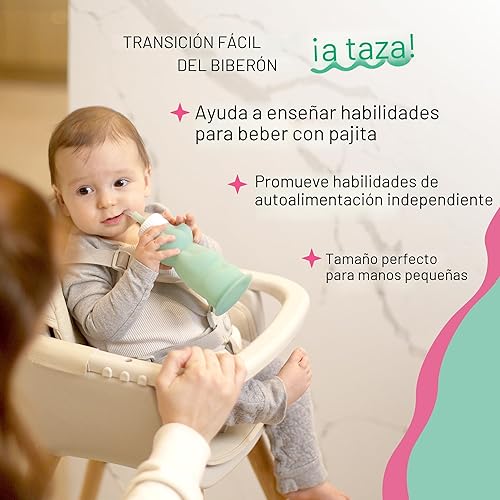 Miniatura 4 de Legendairy Milk Honey Bear - Vaso con popote de silicona para bebés (verde), 8 onzas, apto para lavavajillas, silicona de grado alimenticio, taza