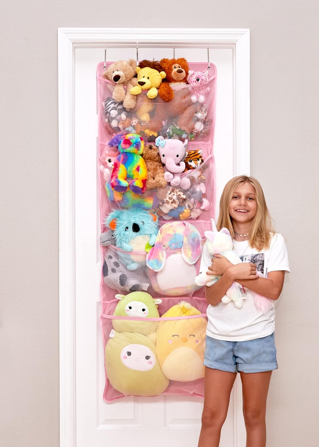 Lilly's Love Over Door Stuffed Animal Toy Storage Hanging