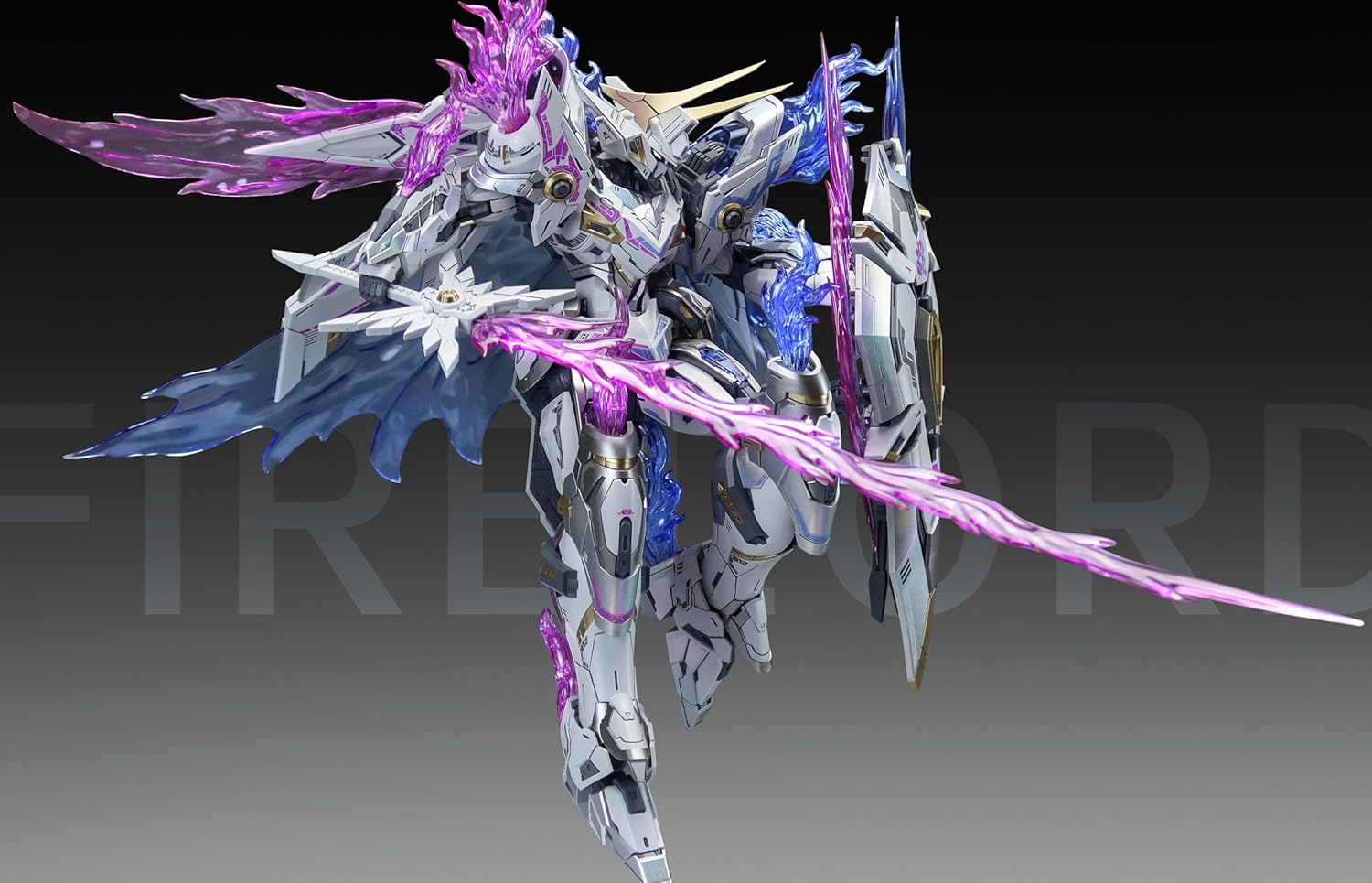Funtasy Planet Action Figures 1/100 Scale Model Kits for Adults, SNAA Fire Lord Ver. Soul of Illusion - Awakening Armor of Spirit Flame Particles, Mecha Model Kit Articulated Figures Assembled Model