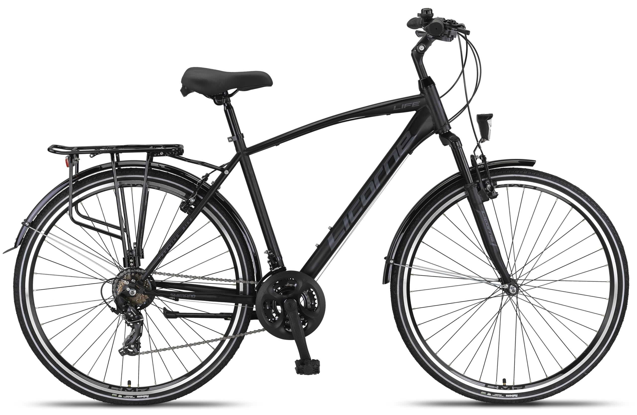 Licorne Bike Life M-V Vélo de randonnée, de qualité supérieure, 28 ’’, pour garçons, filles, femmes et hommes, avec dérailleur Shimano à 21 vitesses