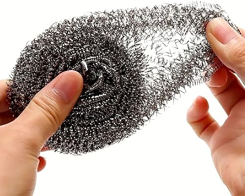 Miniatura 2 de Esponjas de acero inoxidable (juego de 3 exfoliantes) que no rayan. Las esponjas de acero inoxidable eliminan fácilmente las manchas grasosas,