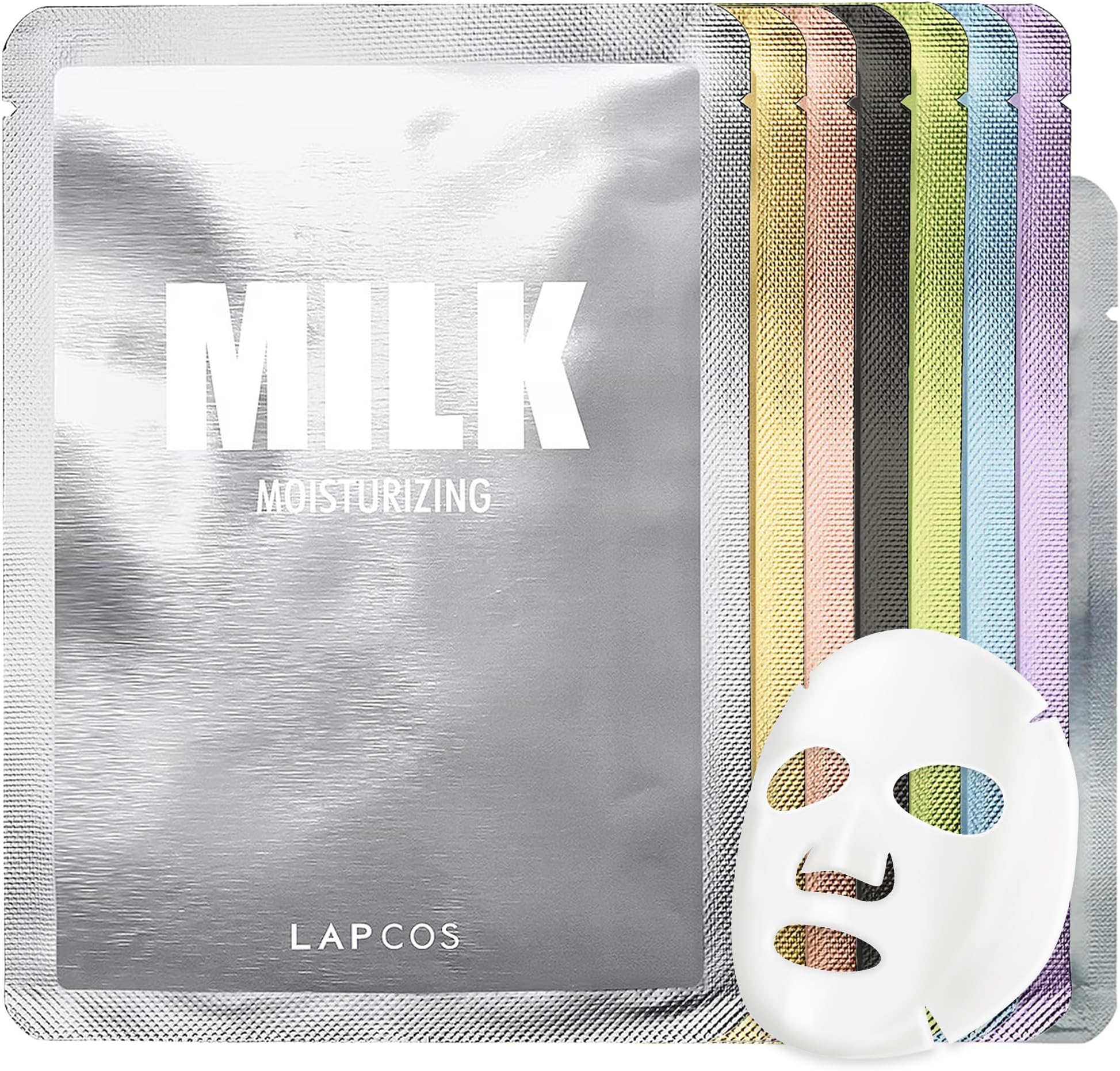 Daily Sheet Mask Variety Pack 7+1 (Version 1) Daily Face Masks - Hydrate, Clarify, Nourish, Exfoliate & Renew Skin, Korean Beauty Favorite (8 pack)