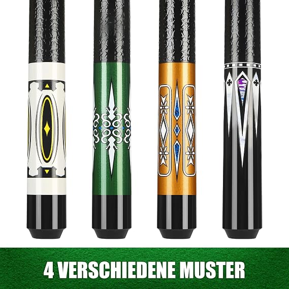 Pool Cue 58 Inch Billiard Cue Hardwood Pool Cue 13 mm Tips for Professional Billiard Players 1/2 Cue Sticks for Billiard Table Sports