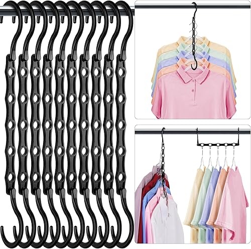 Miniatura 13 de HOUSE DAY Organizadores de armario y almacenamiento, paquete de 6 artículos esenciales para dormitorio universitario, organizador multifuncional