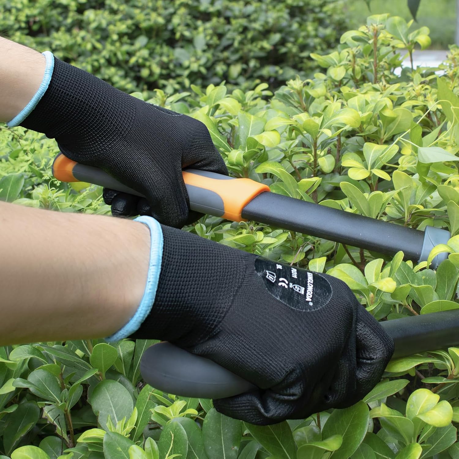 Kebada Safety Work Gloves, 12 Pairs Work Gloves with Grip, PU Coated Grip Gloves for Warehouse, Construction, Gardening and Mechanics, Black, Small - Image 7