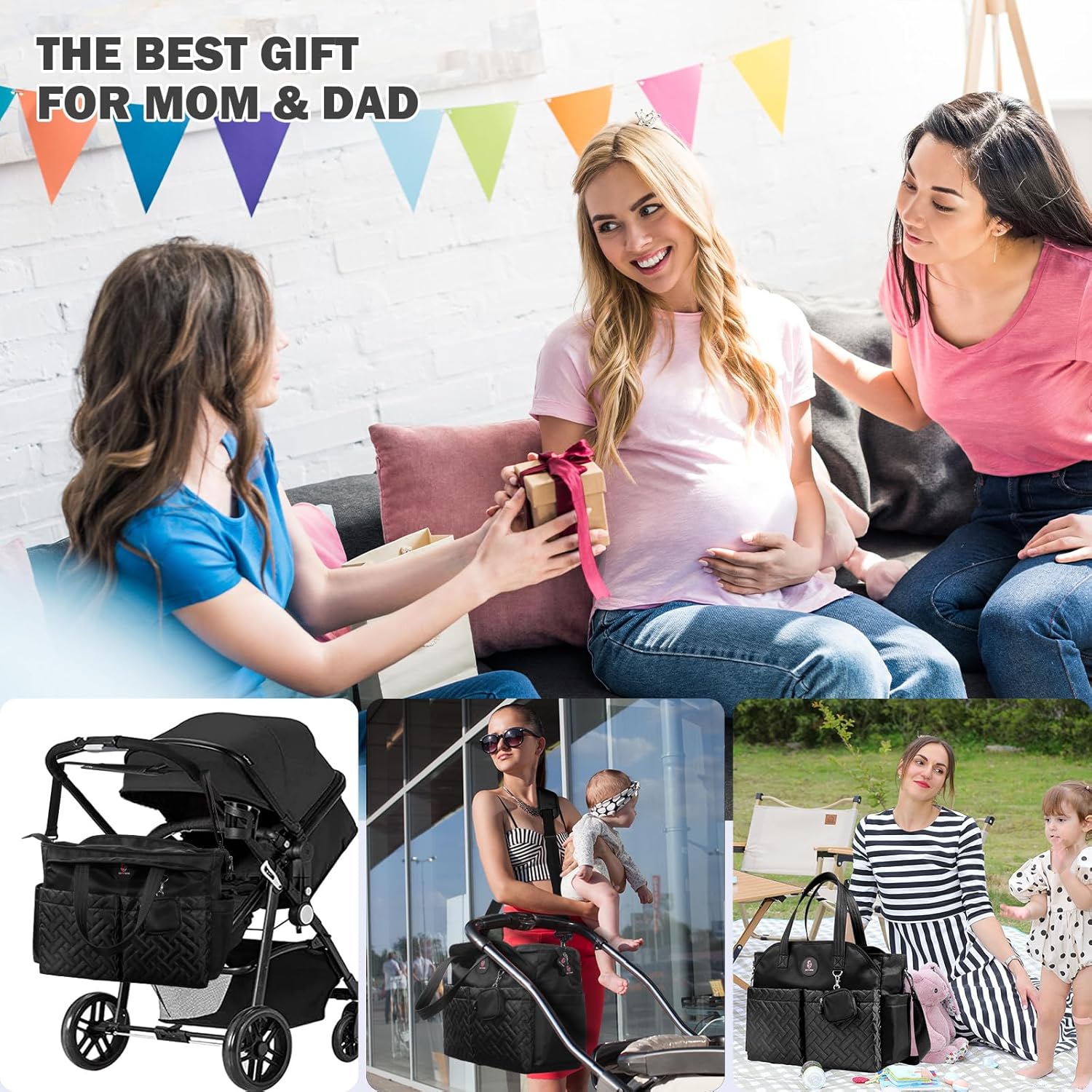 Diaper Bag Tote: Large Tote Baby Bag Boy Diaper Bag Stylish Girl Diaper Bag,Shoulder Mommy Bag - Image 7