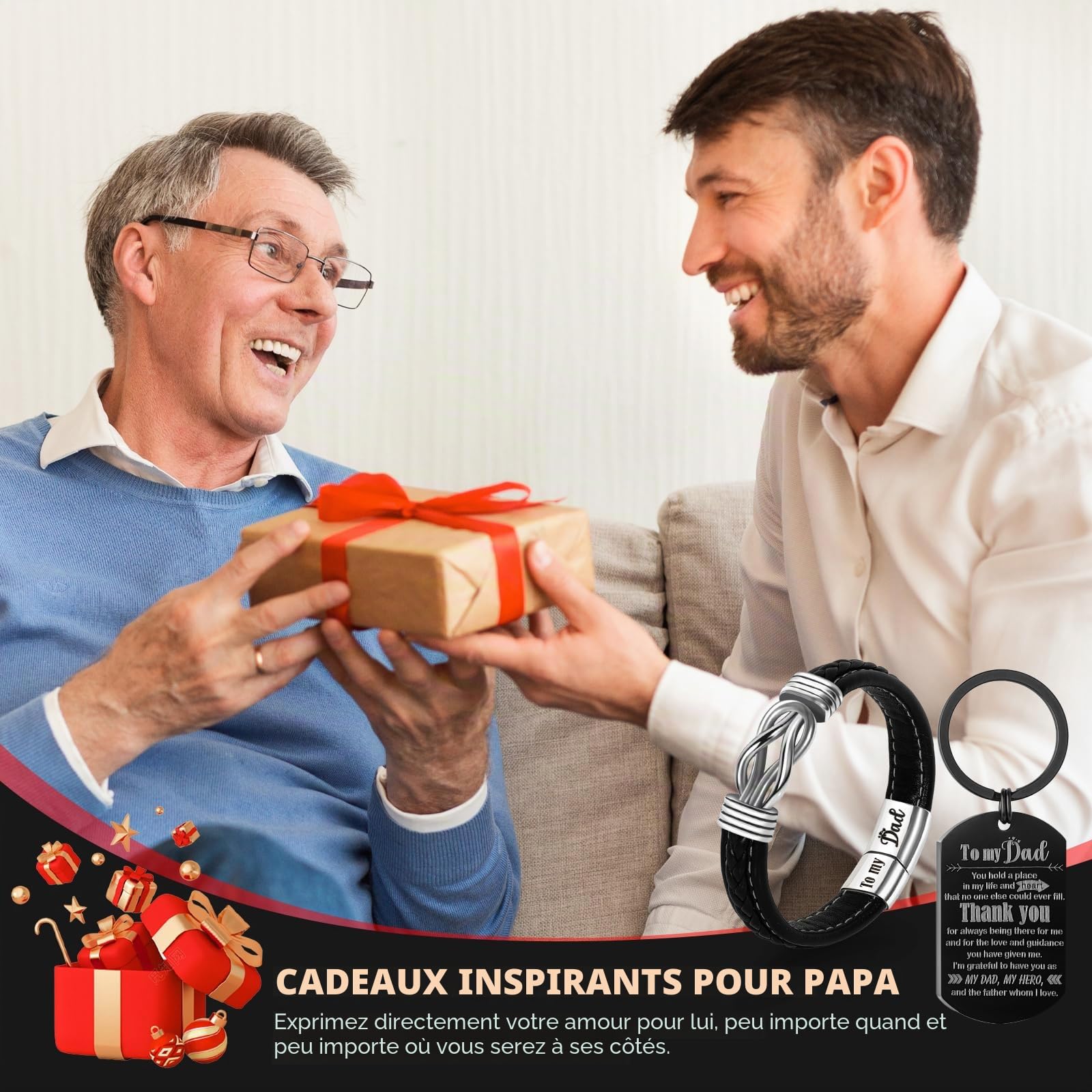 Cadeaux pour Hommes Cadeaux D'anniversaire Mari Copain Fils Papa Fête des Pères Anniversaires Noël et Pâques Cadeau Anniversaire Homme