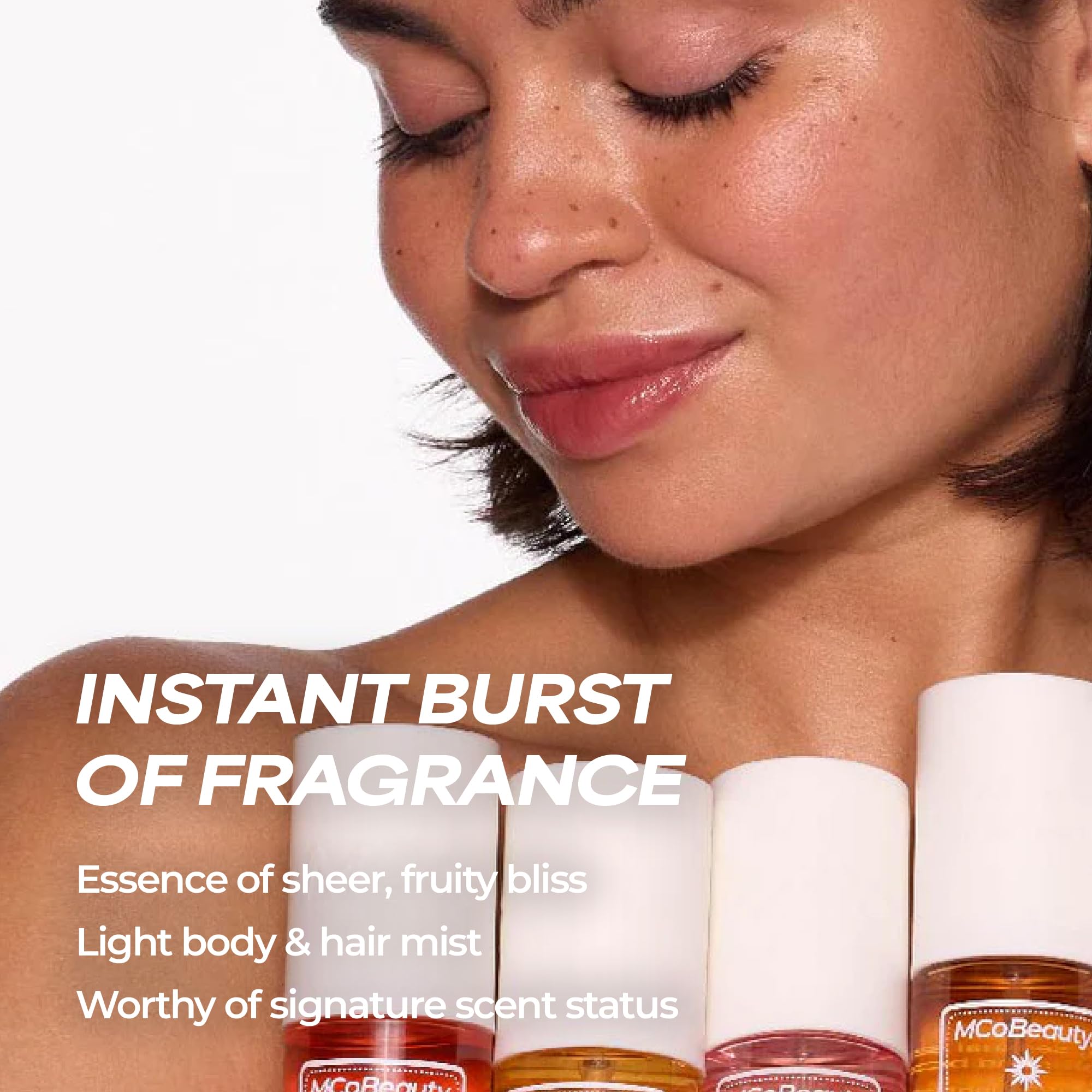 MCoBeauty - Mini Fragrance Mist Duo, No. 6 & No. 7, Limited Edition Travel-Size Body & Hair Perfume Sprays with Tropical Coconut & Guava Scents - Holiday Collection, Cruelty Free Fragrance Gift Set