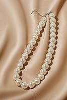 Vista 4 de BABEYOND - Collar de perlas redondas de imitación para novias, ideal para boda