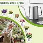 34oz/1000ml Watering Can Indoor Plants with Long Spout, Plant Watering Can for Ergonomic Handle, Rust-Resistant & Durable 304 Stainless Steel, Office & Home