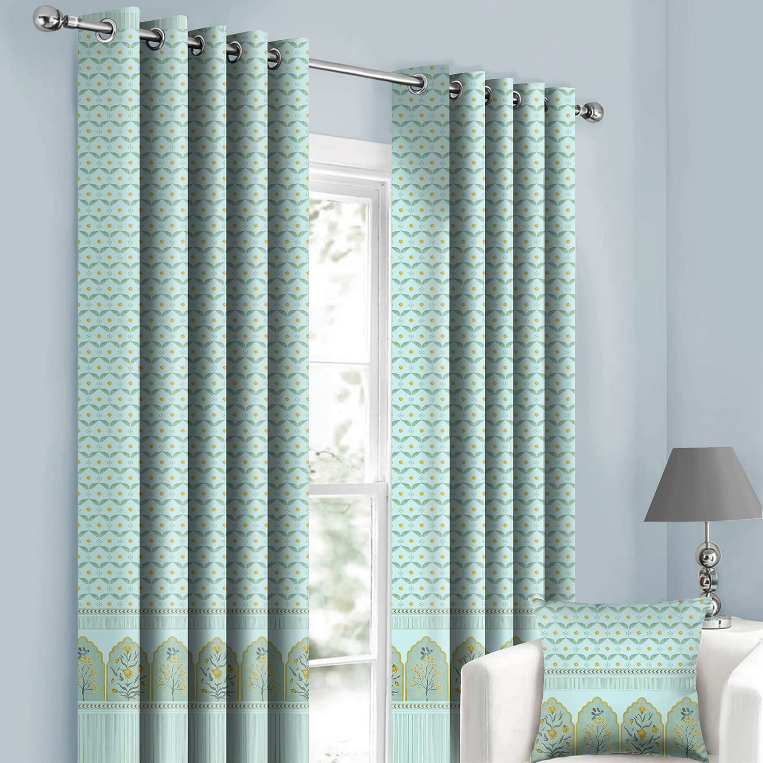 HOKIPO Whiteout Polyester Digital Print Panel Curtains, 7 Feet Long, Set of 2 (IN-660-D2*2) (B0C598W7K2) Amazon Price History, Amazon Price Tracker