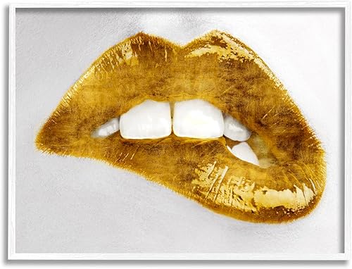 Stupell Industries Fotografía femenina moderna de color amarillo, diseño de Sarah McGuire con marco blanco, 20.0 x 16.0in, color plateado