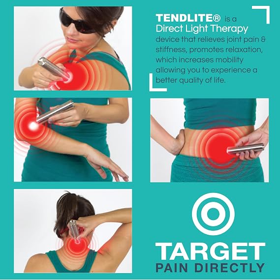 DEEP RED Tendlite Red Light Therapy Device 660nm for Joint Pain Relief, Circulation Support & Skin Health | Professional-Grade for Home Use
