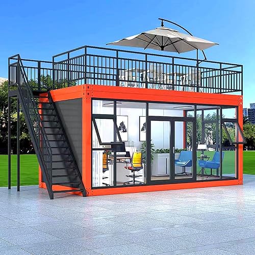 Tiny Homes for Sale Prefab Tiny Houses to Live in for Adults - 20FT Portable Mobile Modular Small Luxury Singles & Couples Container Apartment Cabin and Customizable Fully Equipped Bathroom & Kitchen