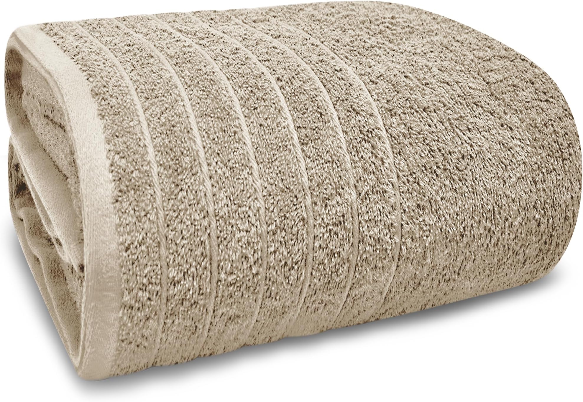 Tens Towels Pack of 1 Jumbo Bath Sheet 40 x 80 Inches, Super Large & Light, Quicker to Dry, 100% Cotton, Lighter Weight, Super Soft and Absorbent, Perfect to Wrap Yourself in (Beige)