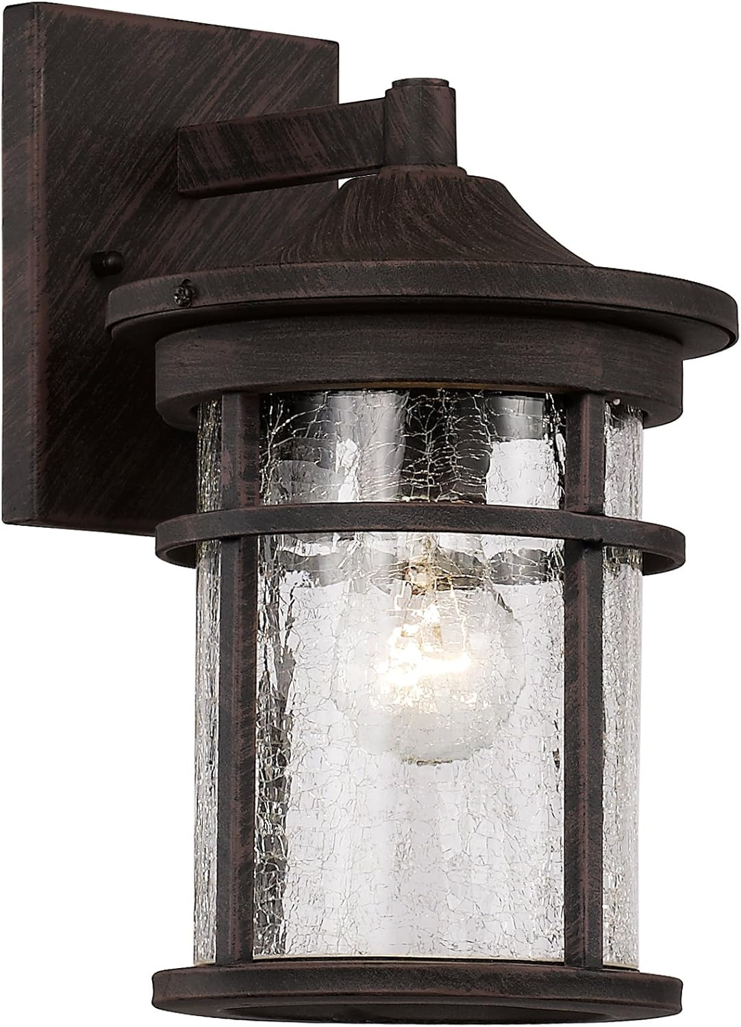 Trans Globe Lighting 40380 BK Outdoor Avalon 11" Wall Lantern, Black