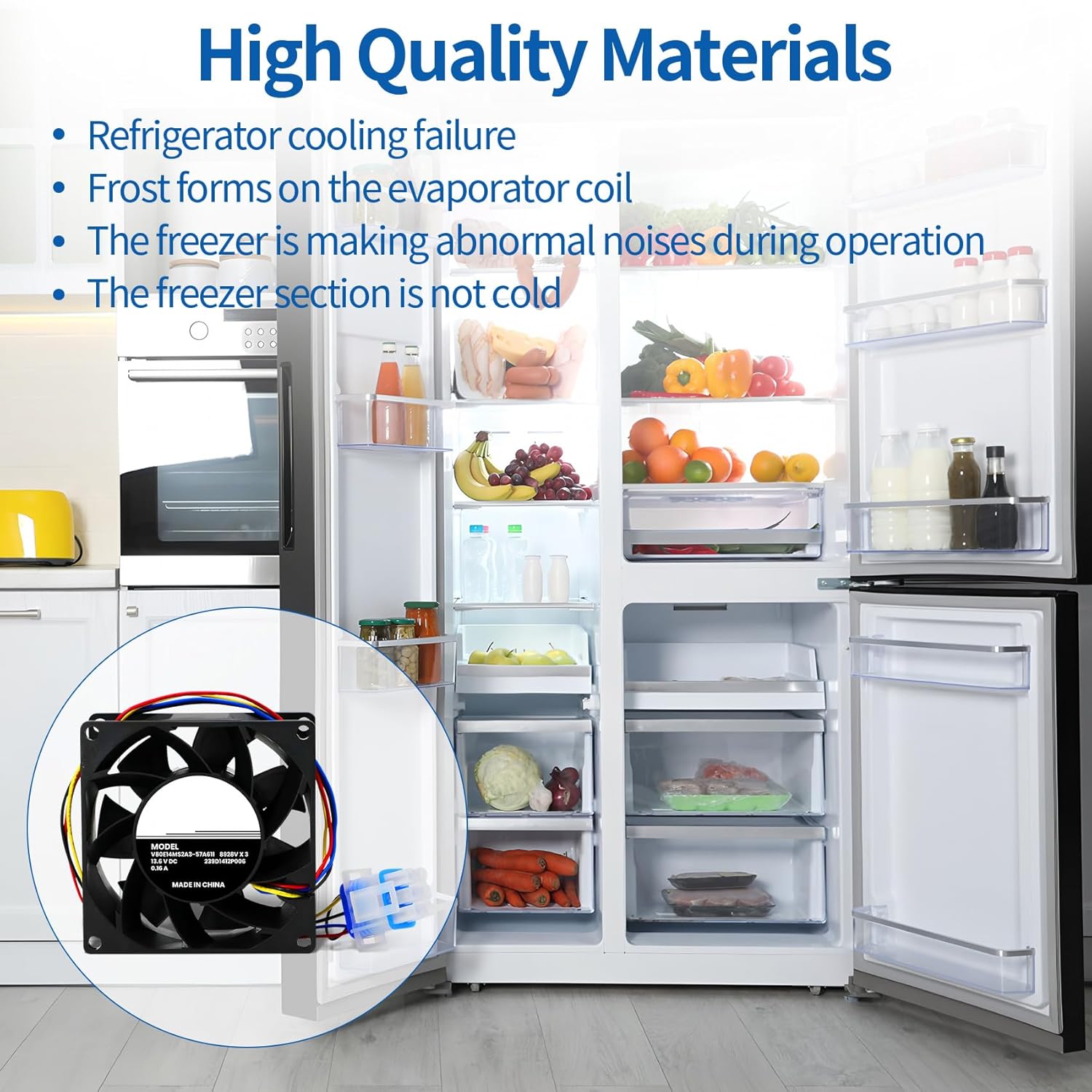 Refrigerator Evaporator Fan Motor Fit for GE GFE28GMKBES GFE28GSKBSS GFE26GSKJSS PFE27KSDASS GFE28GSKHSS GFE29HSDASS GFE26GSKBSS PYE23KSDCSS GFE29HSDDSS GFD28GELEDS DFE28JSKGSS DFE29JGDABB GFE29HMDAES