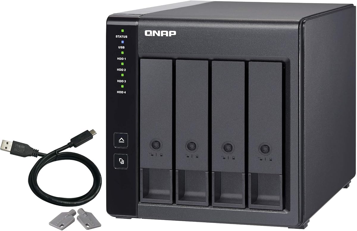 QNAP TR-004 4 Bay Desktop NAS Expansion - Optional Use as a Direct-Attached Storage Device