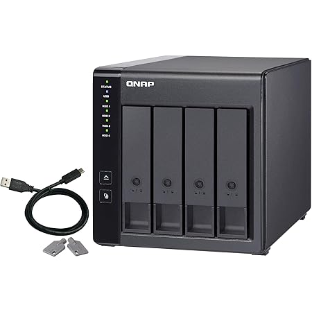 QNAP TR-004 4 Bay Desktop NAS Expansion - Optional Use as a Direct-Attached Storage Device