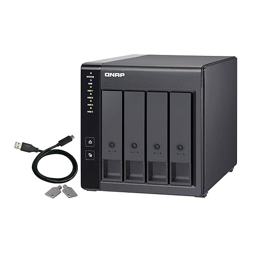 QNAP TR-004 Boîtier d'extension NAS pour Ordinateurs de Bureau à 4 Baies