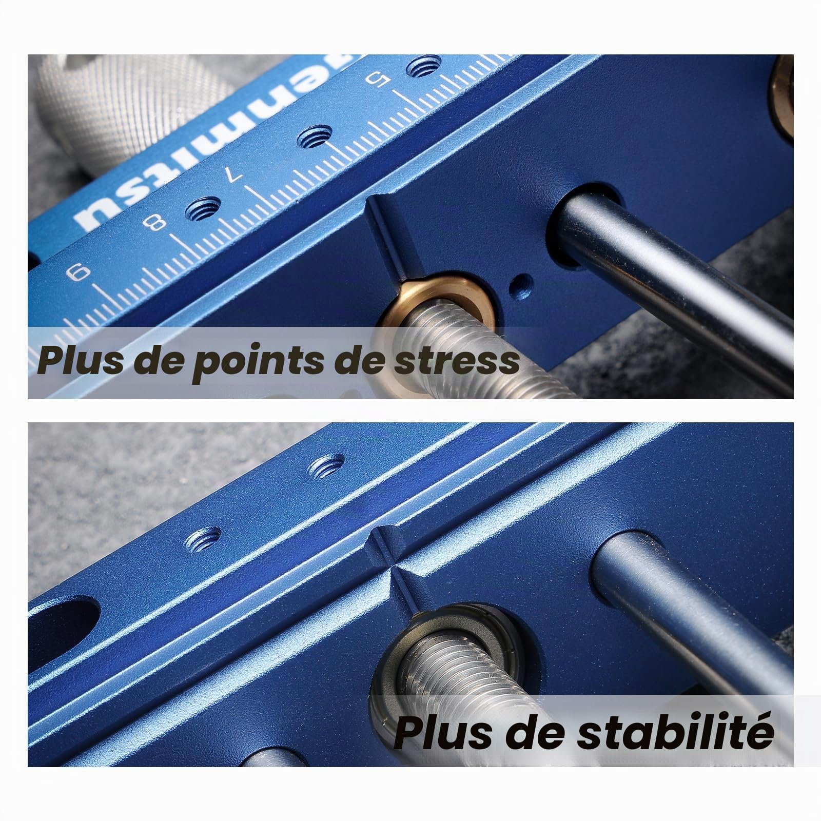 Genmitsu Pince d'étau d'établi en aluminium, pince de défonceuse CNC de haute précision pour projet de travail du bois et du travail des métaux de forme unique, taille 23,8 x 16,8 x 4,1 cm, plage de
