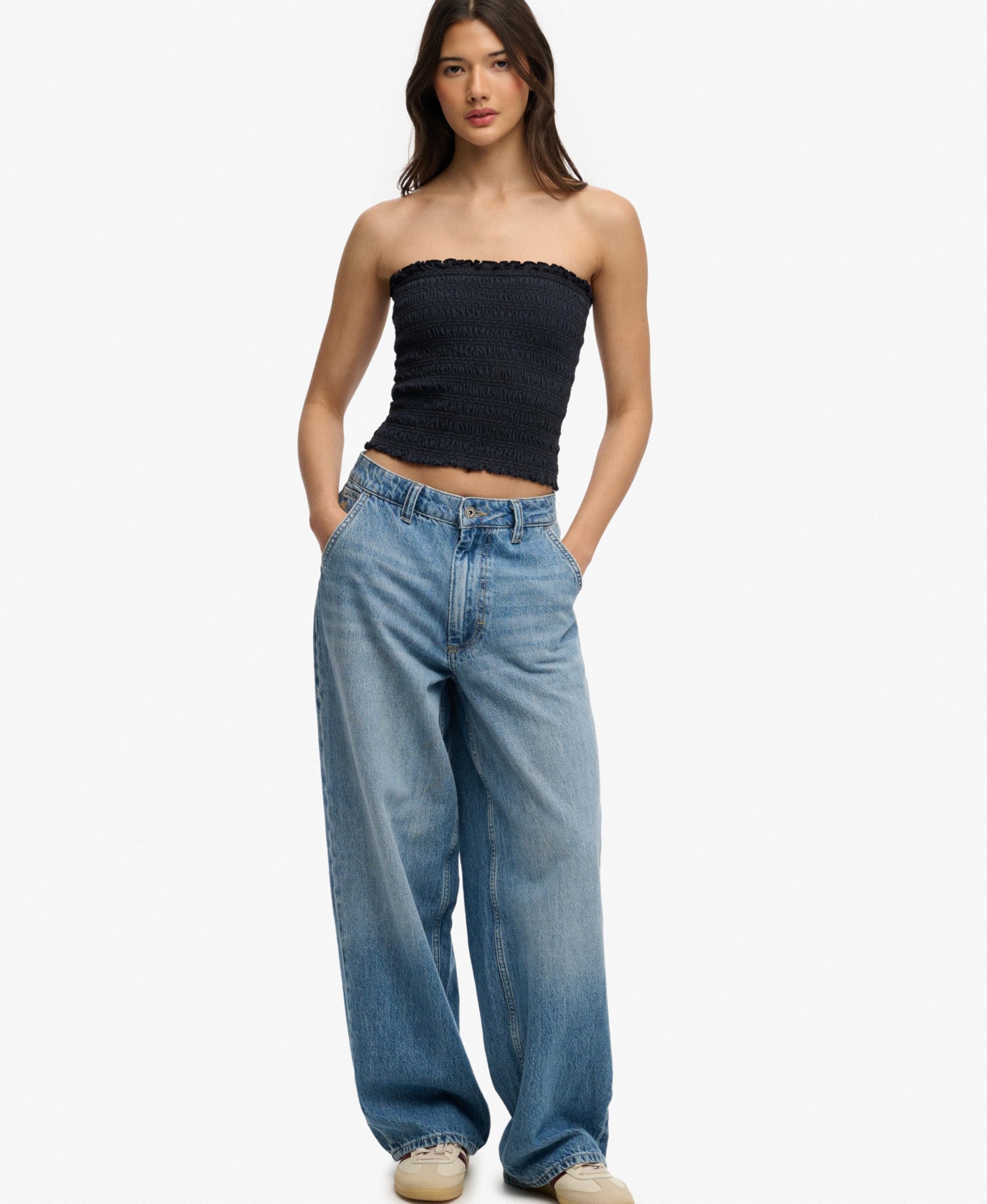 Superdry Damen Gerafftes Jersey-Bandeau