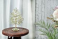 Vista 84 de Rose Quartz Gemstone Tree of LifeNatural Reiki Crystals Gemstone Chakra Tree for Positive Energy, Geode Agate Slice Base, Feng Shui Decor, Good