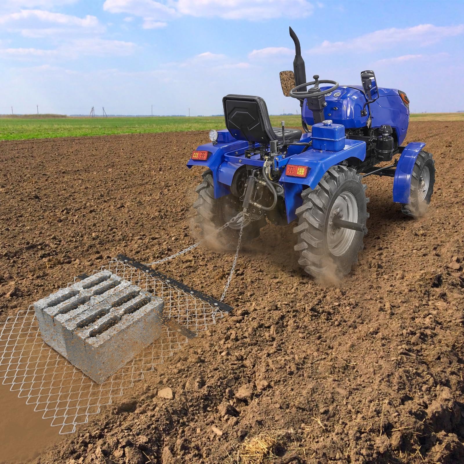 Kettenegge 1,8 m x 1,5 m für ATV/UTV/Traktor – Bodenbearbeitung Rasenpflege