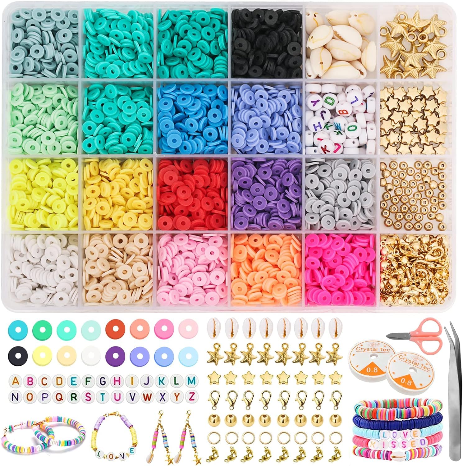 HIYARAM Plastic Beads For Bracelet Making, Balls For Bracelets, Jewelry Making Kit, ValentineS Day Gift For Children Women Adults Bracelet Craft Set For Birthday Gift (1-Bracelet Kit),Multi (B0CX27K32T) Amazon Price History, Amazon Price Tracker