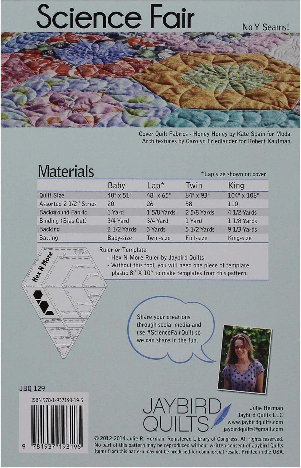 Jaybird Quilts JBQ129 Science Fair