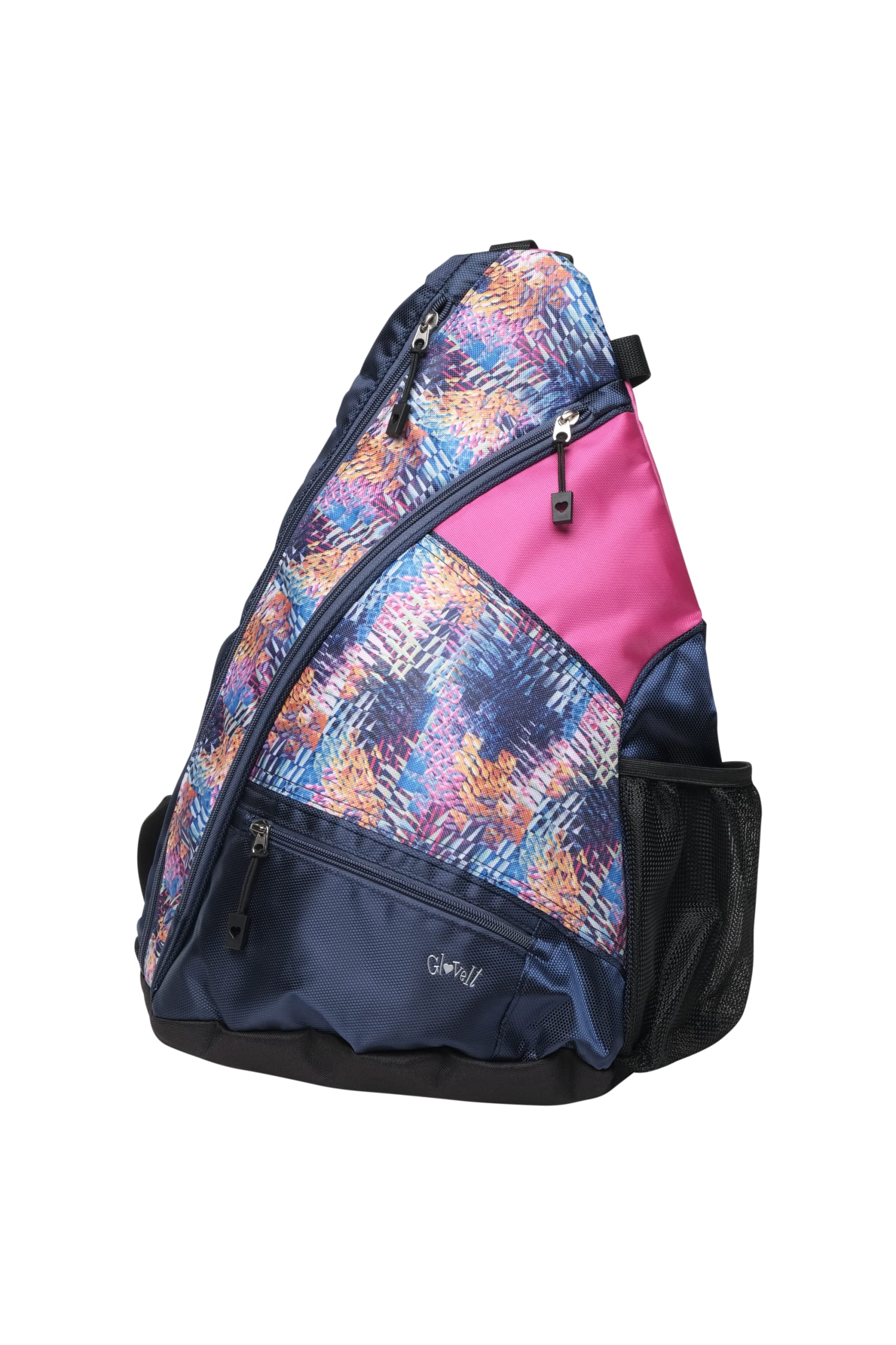 Glove It Sling Bag - 19 in x 13 in. Pickle Ball Bag w/Adjustable Strap, Clip-On Shoe Bag Included, Functional Pickleball Bag, Navy Fusion (PB403)