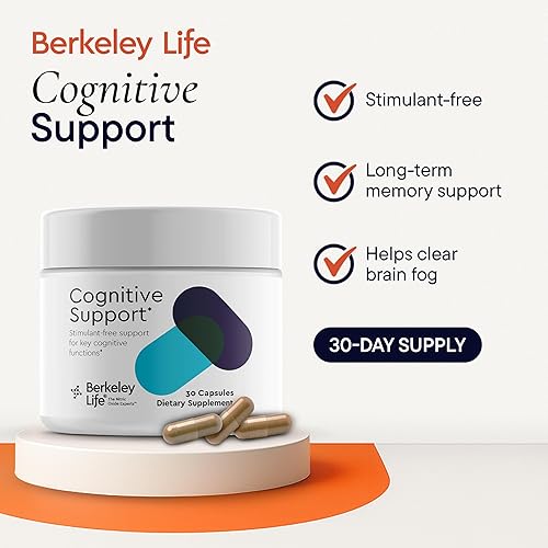 Miniatura 2 de Berkeley Life Suplemento de apoyo cognitivo para la memoria y la concentración – Suplementos de salud cerebral apoya la pérdida de memoria, claridad