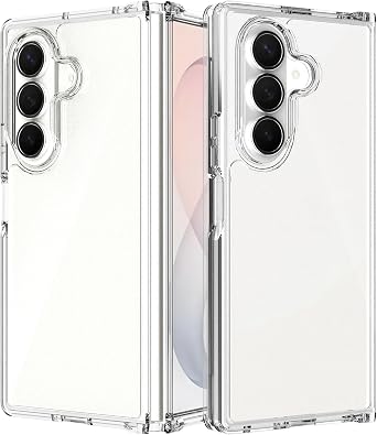 Anoowkoa Designed for Samsung Galaxy Z Fold 8 Ultra CaseNots Fold 8 Wide Anti-Yellowing Transparent All-in-One Phone Case[Military Grade Drop Tested] Non-Slip.Shock-Resistant CaseClear