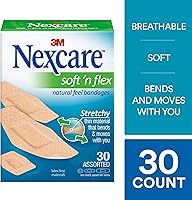 Vista 9 de Nexcare Soft 'n Flex Bandage, Assorted Sizes, 30 Count