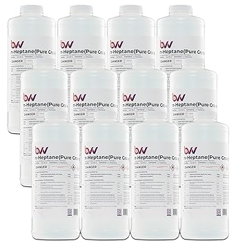 Lab Grade N-Heptane - Ultra High Purity Solvent - 99.3% Pure Dissolving Heptane Solution - 1 Gallon
