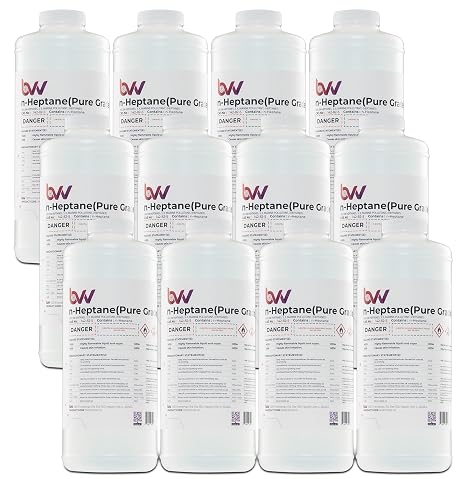 Lab Grade N-Heptane - Ultra High Purity Solvent - 99.3% Pure Dissolving Heptane Solution - 1 Gallon